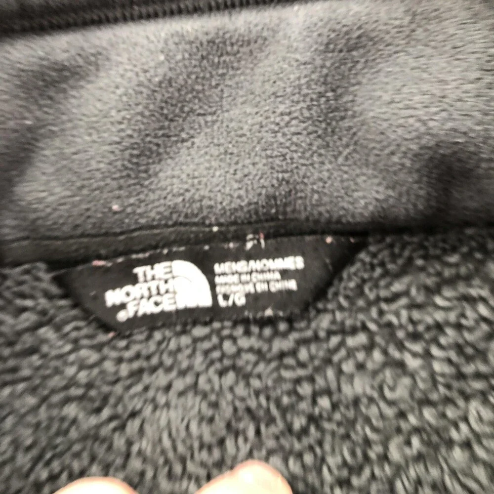 The North Face Jacket Mens Large Gray Fleece Full Zip Chest Pocket Outdoor